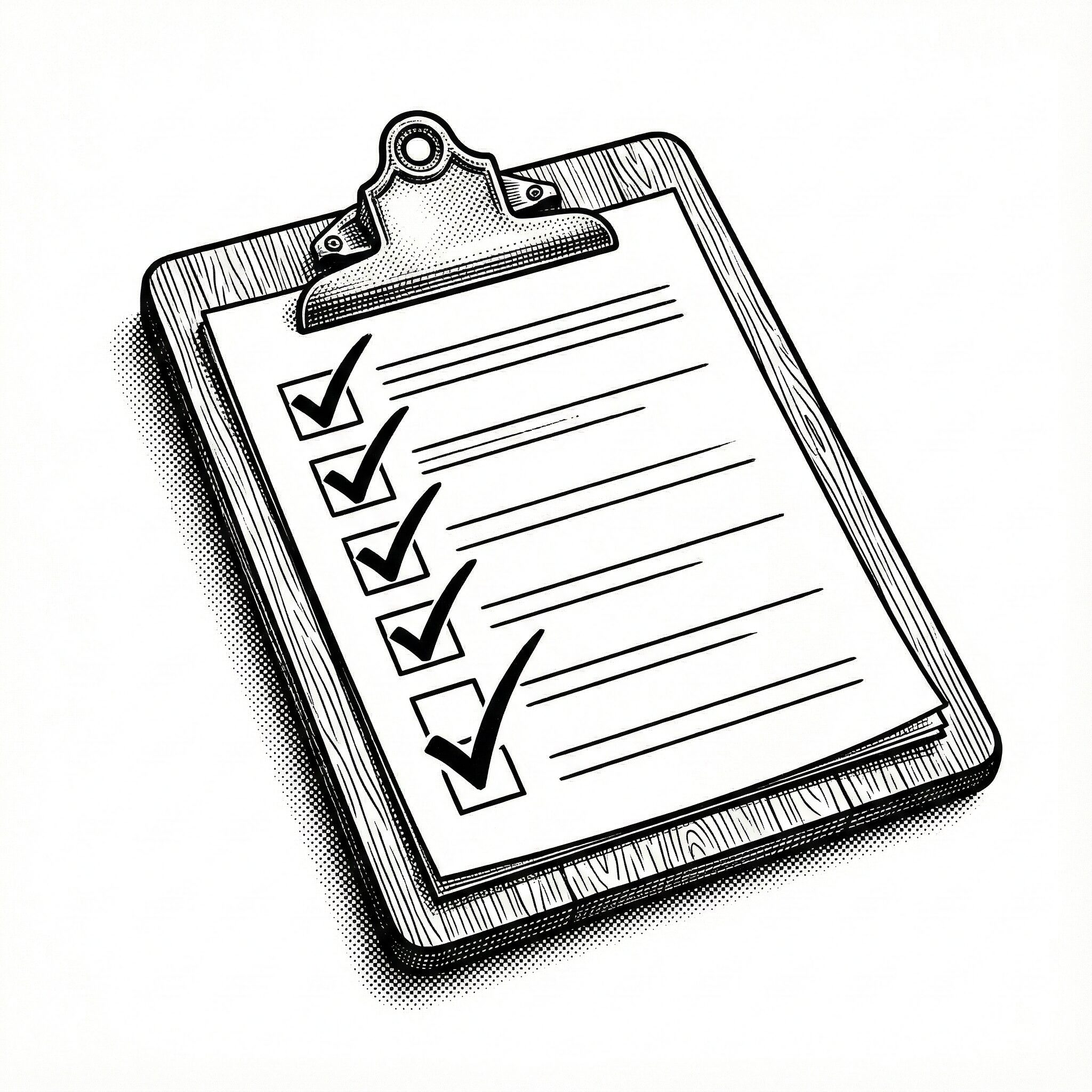 Clipboard checklist illustration — track applications